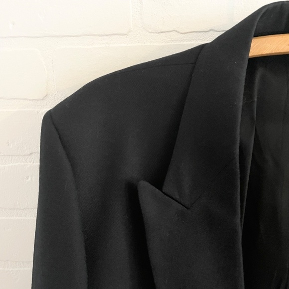 Vintage G. Brabant Men’s Blazer Black Double Breasted Classic Formal Wool Sz 44S - Picture 6 of 11